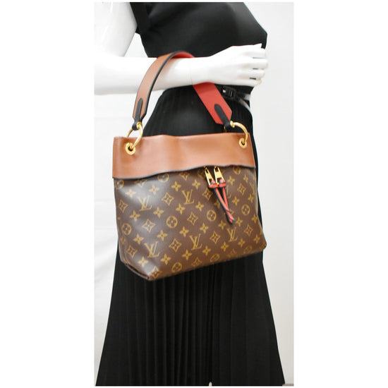 Gorgeous Authentic Louis Vuitton Tuileries Besace Carmel Red Hobo