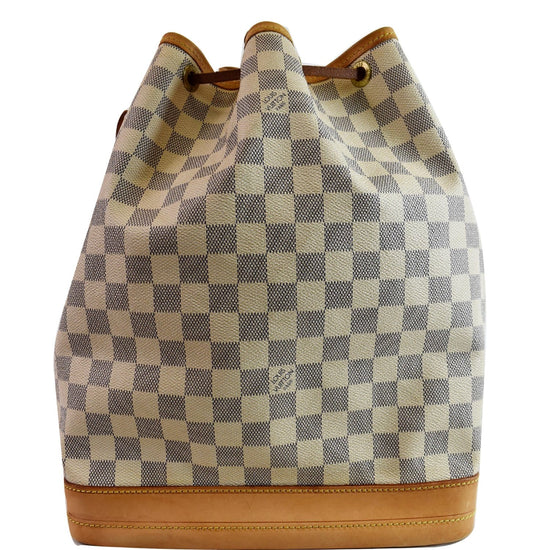 Authentic Louis Vuitton large Noe Damier Azur drawstring Shoulder