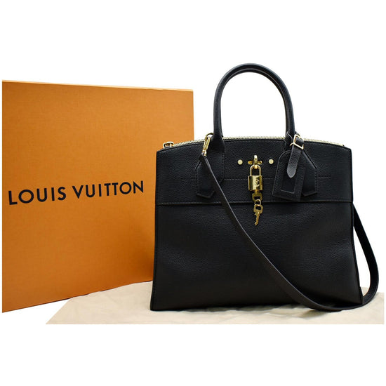 Steamer leather bag Louis Vuitton Black in Leather - 28783472