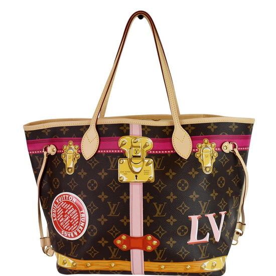 Brown Louis Vuitton Monogram Summer Trunks Neverfull MM Tote Bag