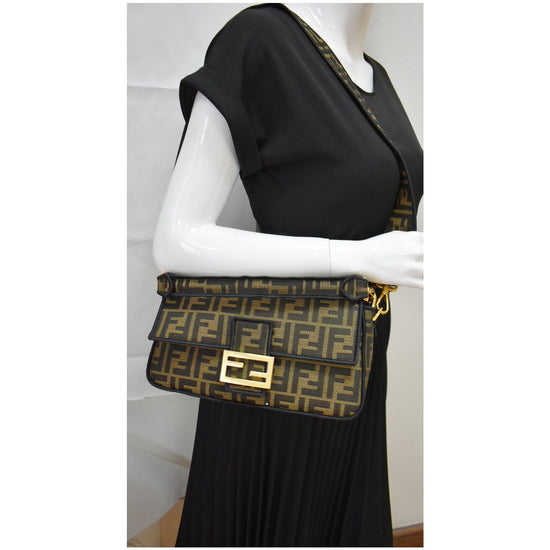 Fendi Mini Zucca Pochette - Brown Mini Bags, Handbags - FEN61510