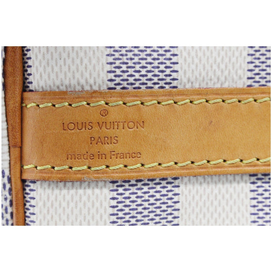 LOUIS VUITTON Speedy 25 Bandouliere Damier Azur Shoulder Bag White