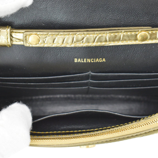 BALENCIAGA - Bag - CC WOC Leather Wallet On Chain Crossbody Bag Black - City  - Leather - Blue - Classic - Mini - 2Way - 300295 – Ery Panel Quilted  Leather Bag