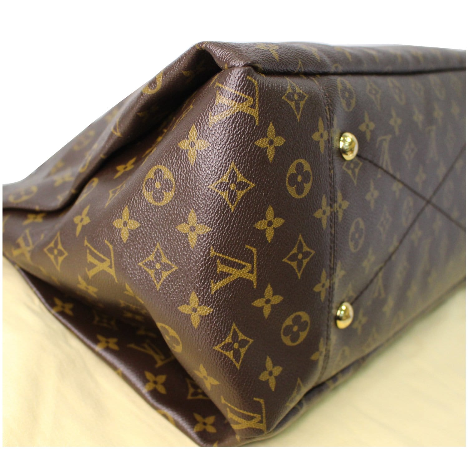 LOUIS VUITTON Artsy MM Monogram Canvas Shoulder Bag Brown