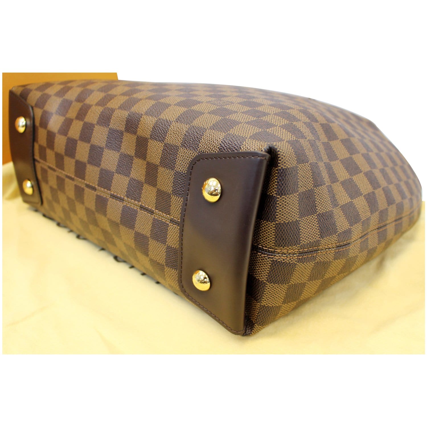 LOUIS VUITTON Duomo Hobo Damier Ebene Shoulder Bag Brown-US