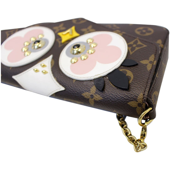 Louis Vuitton, Monogram Canvas Owl Pochette Felicie Chain Wallet