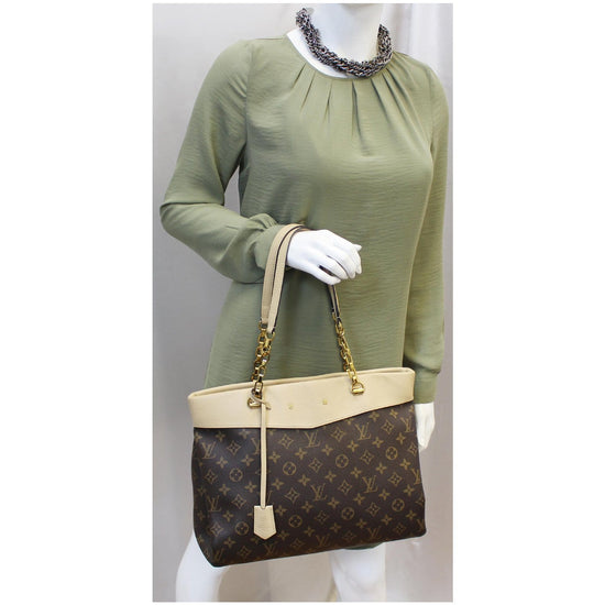 Louis Vuitton Monogram Pallas Shopper Dune Leather Chain Bag 4lk0502
