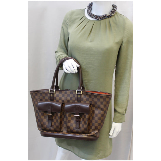 Louis Vuitton Brown Damier Ebene Manosque PM Leather Cloth Pony-style  calfskin ref.971027 - Joli Closet