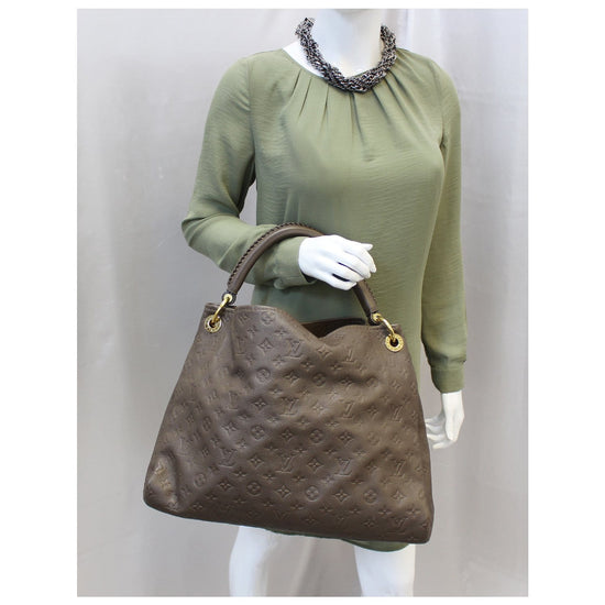 Louis Vuitton Artsy MM Monogram Empreinte Leather Ombre Taupe