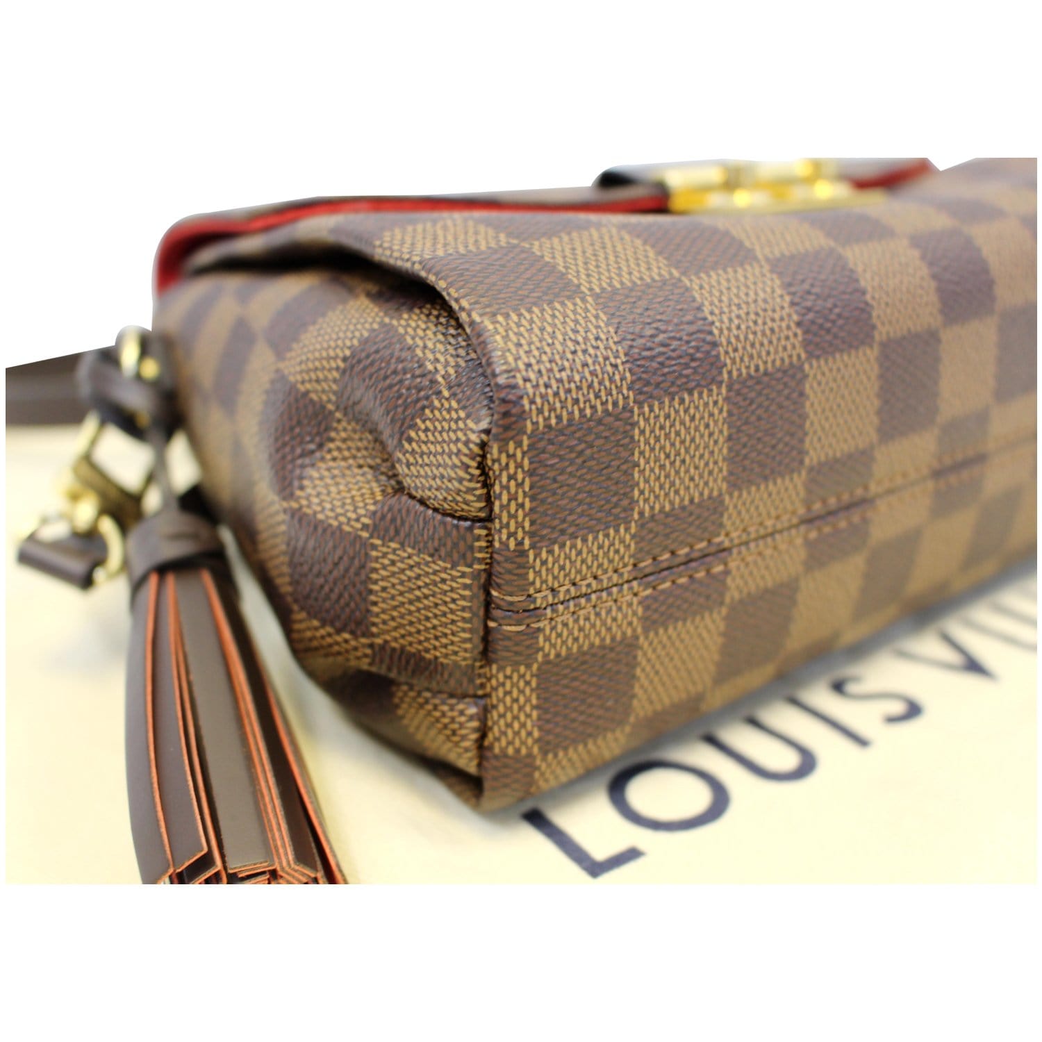 LOUIS VUITTON Croisette Damier Ebene Shoulder Crossbody Bag Brown-US