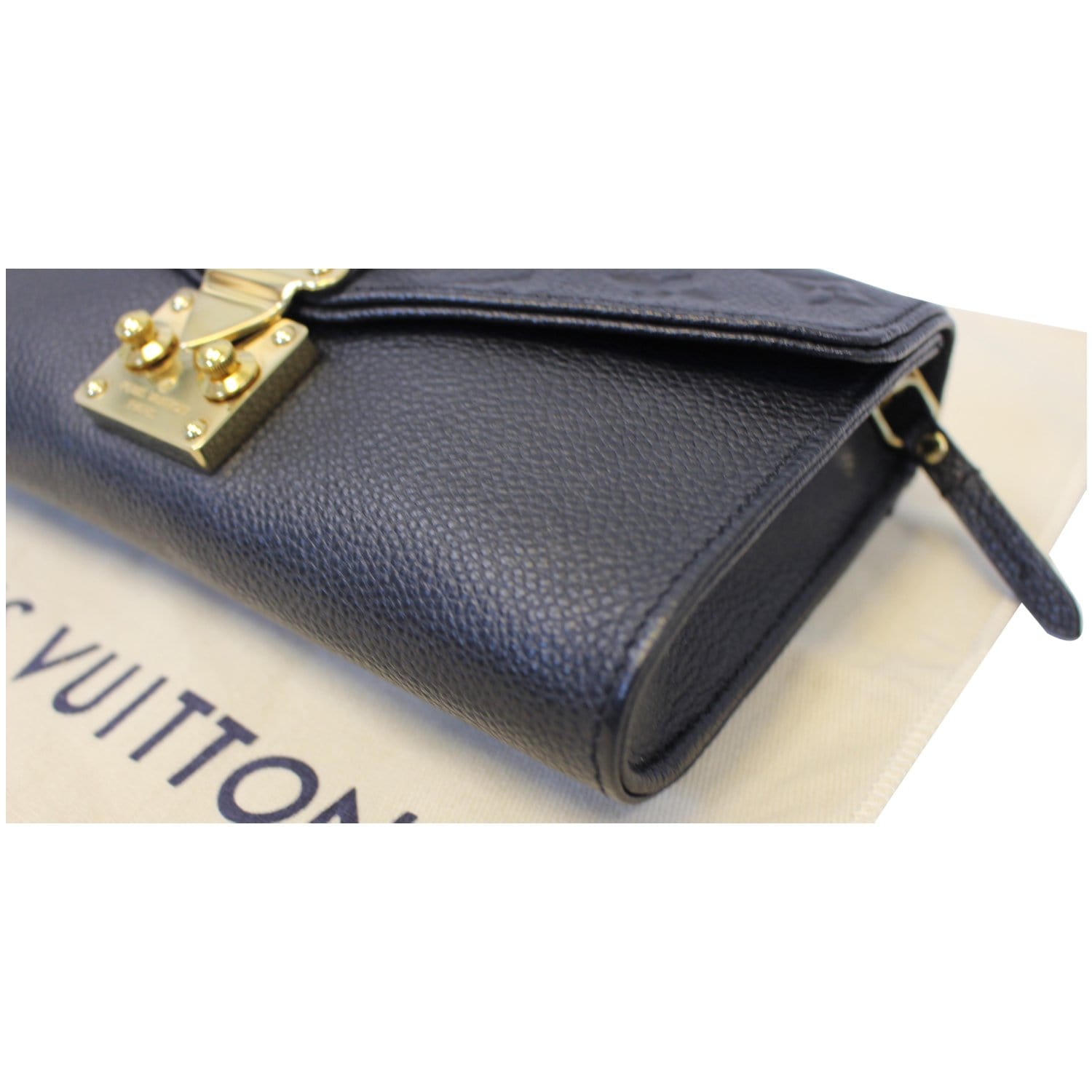 LOUIS VUITTON St Germain Pochette Empreinte Leather Shoulder Bag Black-US