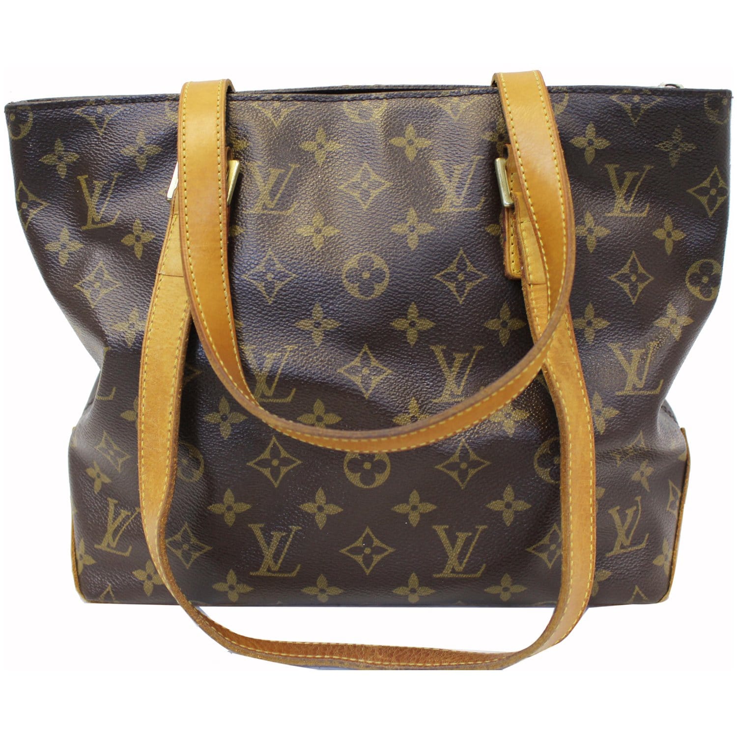 LOUIS VUITTON Cabas Piano Monogram Canvas Shoulder Bag Brown-US