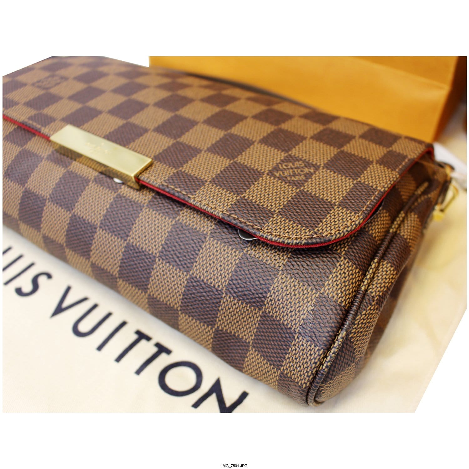 LOUIS VUITTON Favorite MM Damier Ebene Shoulder Crossbody Bag-US