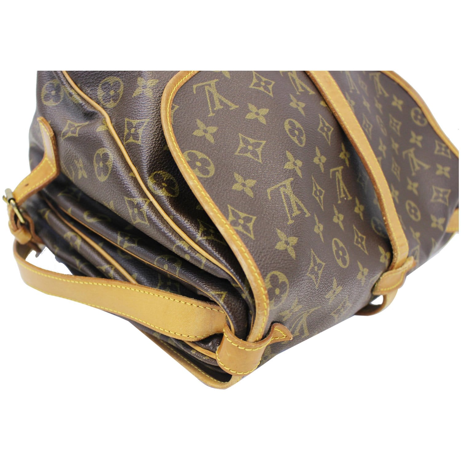 LOUIS VUITTON Saumur 35 Monogram Canvas Shoulder Bag Brown-US