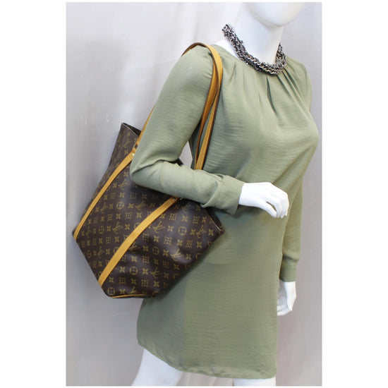 Shop for Louis Vuitton Monogram Canvas Leather Sac Shopping Tote Bag -  Shipped from USA