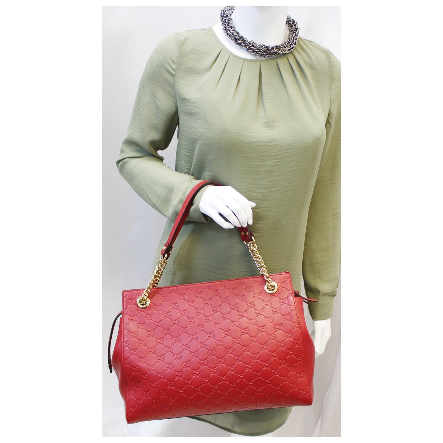 Gucci Shoulder Bag Guccissima Leather Soft Signature