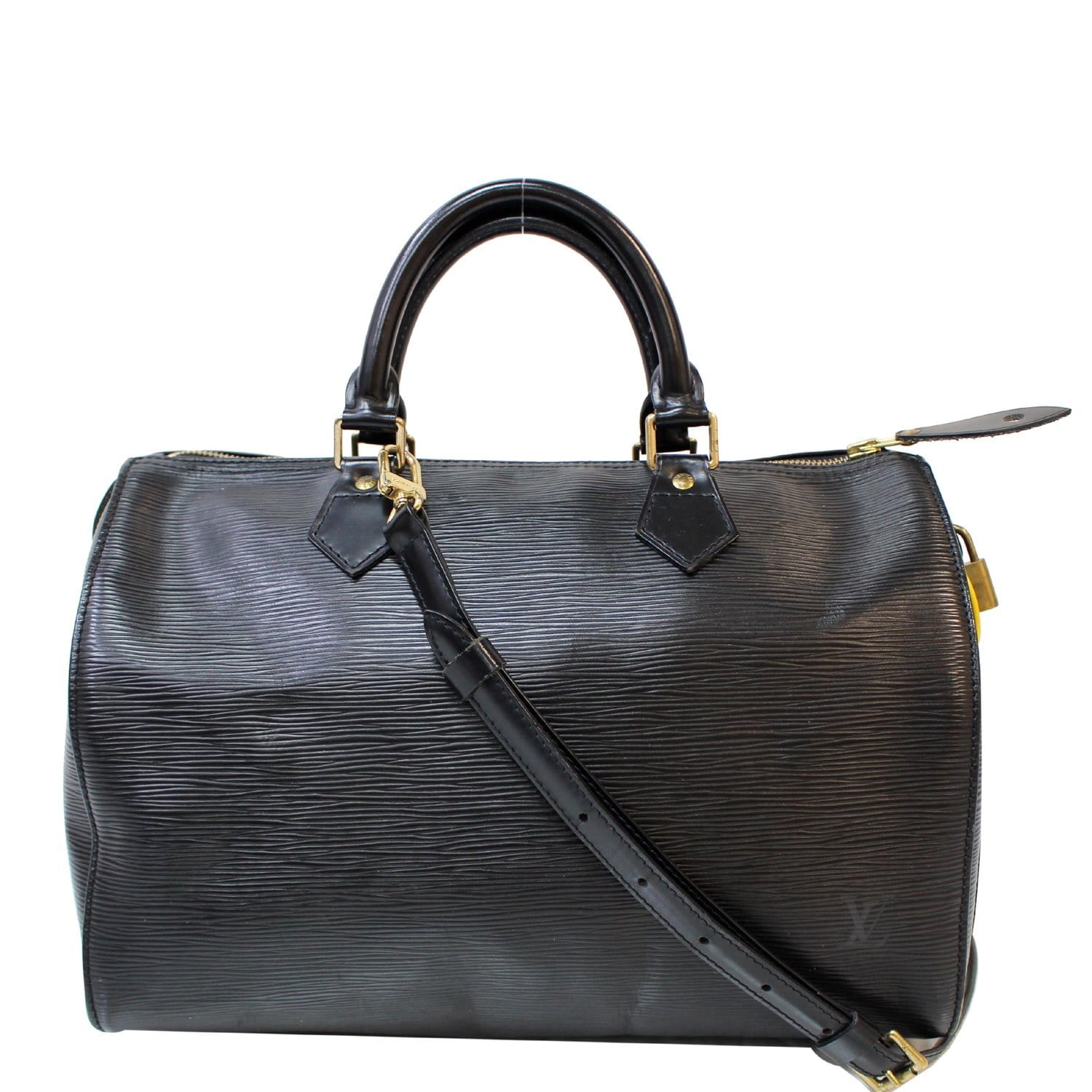 Black Epi Leather Speedy 30 Bag