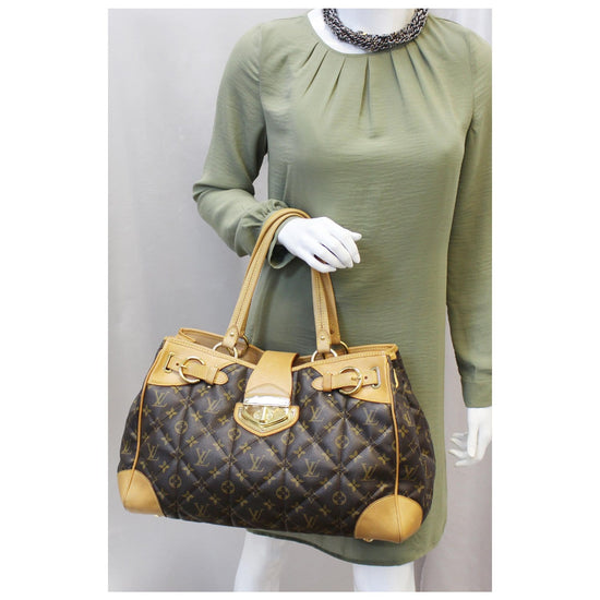 Louis Vuitton, Bags, Lv Shopper Etoile Quilted Gm Brown Monogram Canvas  And Calfskin Shoulder Bag