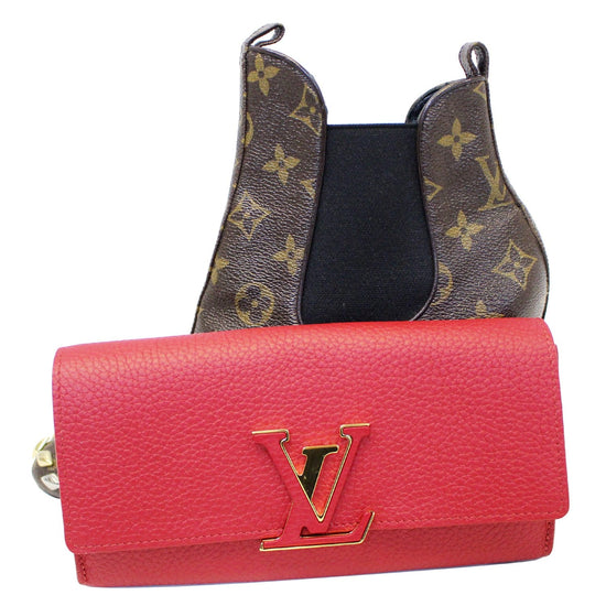 Louis Vuitton Pebble Taurillon Leather Capucines Wallet Auction