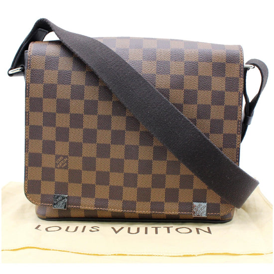 Louis Vuitton Damier Ebene Canvas District Pm in Brown for Men