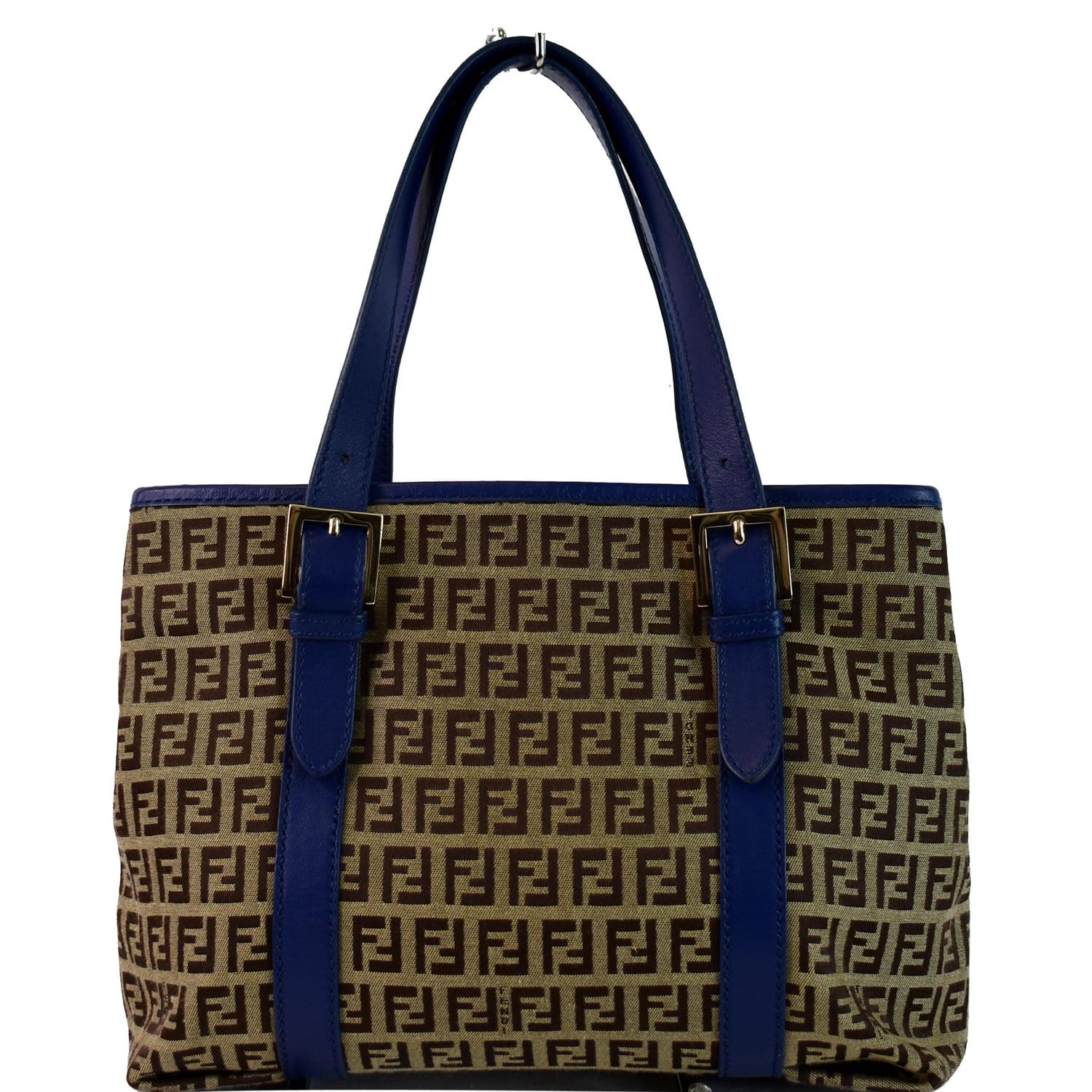 Fendi Beige/Brown Zucchino Canvas and Leather Mini Forever