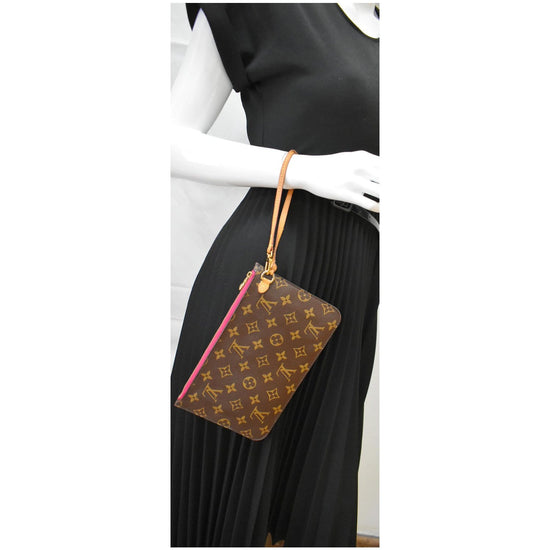 Louis Vuitton Neverfull pochette Dark brown Cloth ref.572471 - Joli Closet