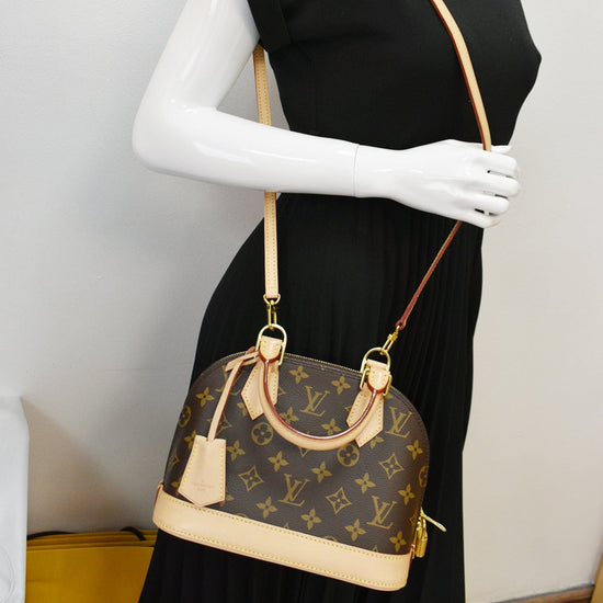 Louis Vuitton Monogram Alma BB Handbag in brown canvas – Fancy Lux