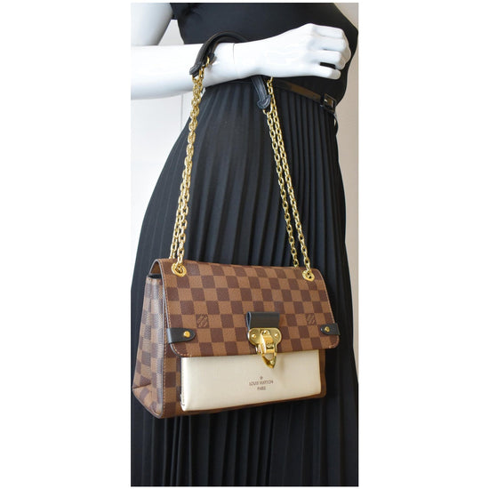 LOUIS VUITTON Vavin PM Damier Ebene Crossbody Bag Brown