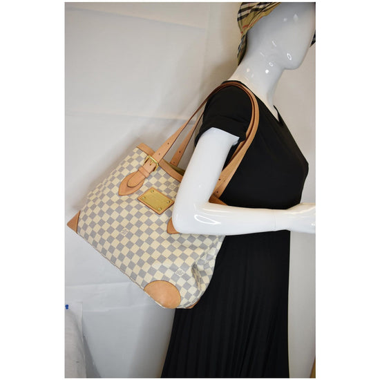 Louis Vuitton Damier Azur Hampstead MM Shoulder Bag