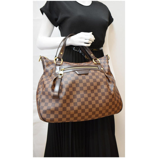 AUTH LOUIS VUITTON Damier Ebene Evora MM Shoulder Bag-MO2A (FEDEX) TR1101