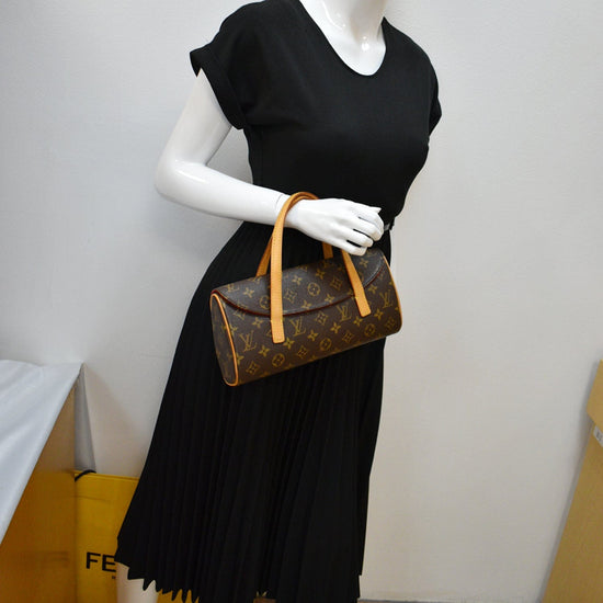 Louis+Vuitton+Sonatine+Shoulder+Bag+Brown+Canvas for sale online