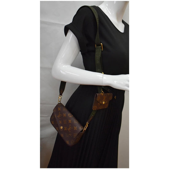 LOUIS VUITTON Felicie Strap & Go Pochette Monogram Canvas Shoulder Bag