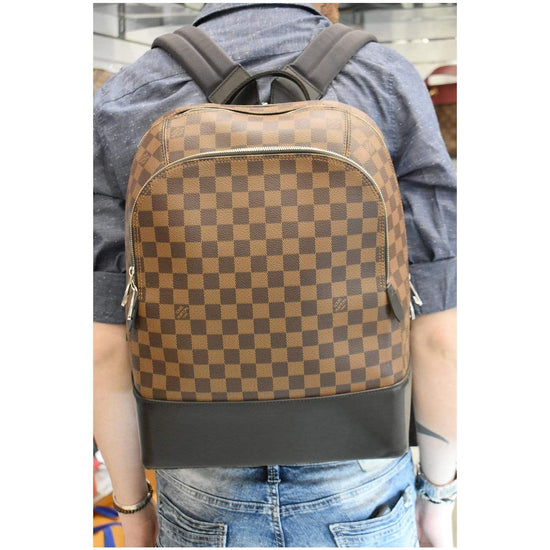 Pre-Owned Louis Vuitton Jake Backpack Damier Ebene Brown 