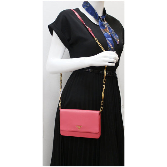 Brooke du jour: Roses  Prada handbags, Wallet on chain outfit, Prada  leather