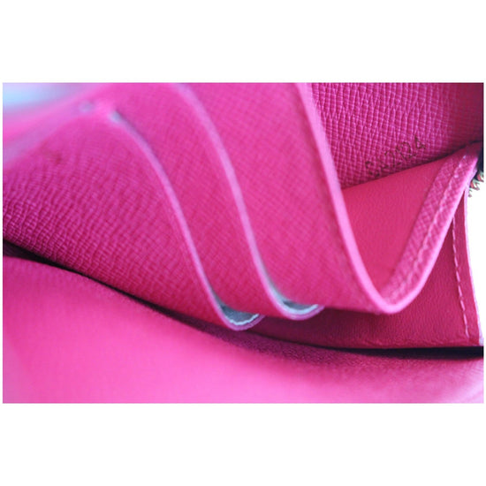 Louis Vuitton Black Multicolor Zippy Wallet Pink Interior