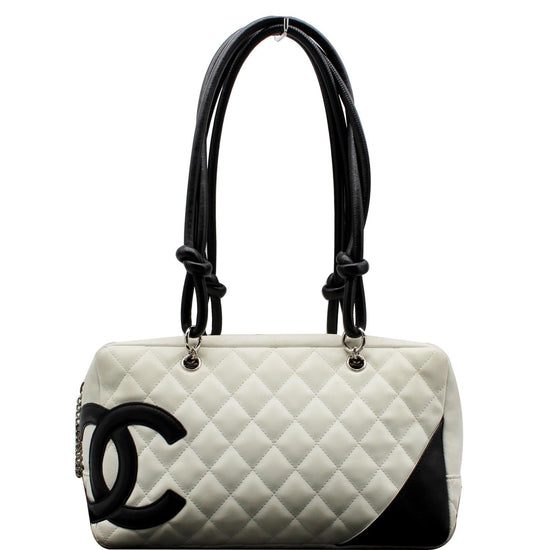 CHANEL Cambon Ligne Diamond Quilted Tote Bag