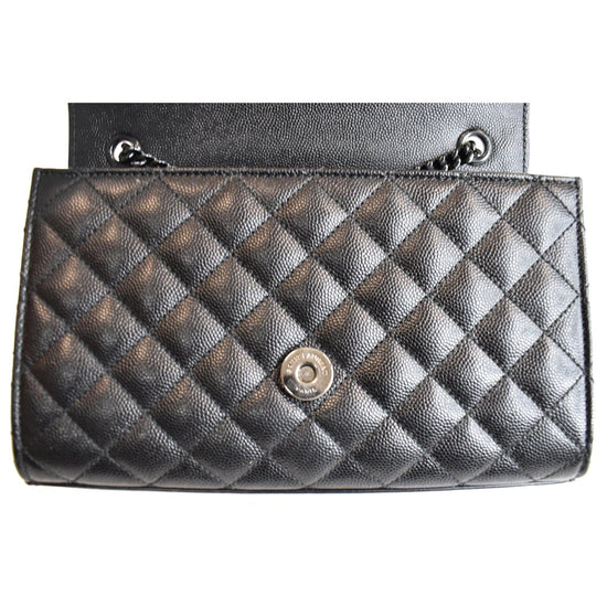 Black Envelope small matelassé-leather shoulder bag