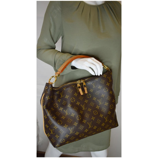 LOUIS VUITTON Sully PM Monogram Canvas Shoulder Bag Brown