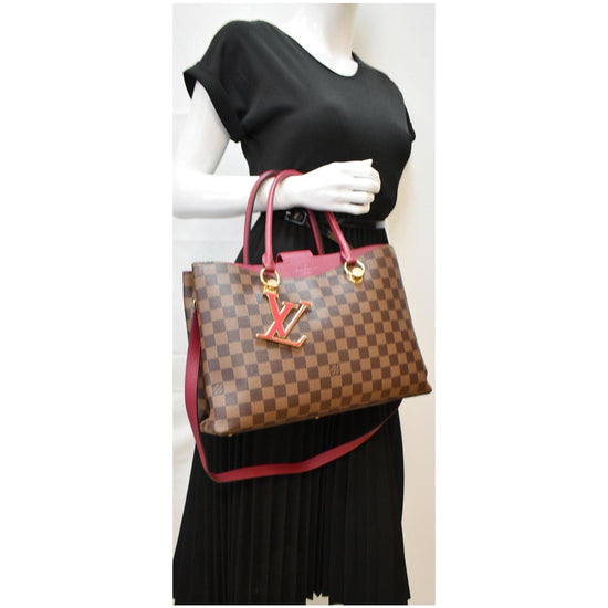 LOUIS VUITTON LV Riverside Damier Ebene Shoulder Bag Red