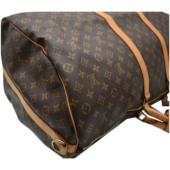 LOUIS VUITTON Keepall 60 Monogram Canvas Travel Bag Brown