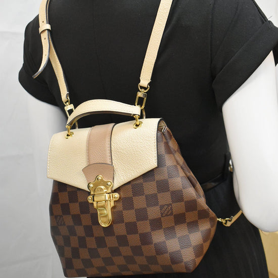 Louis Vuitton Clapton Backpack Damier Ebene Creme in Coated Canvas/Leather  with Gold-tone - US