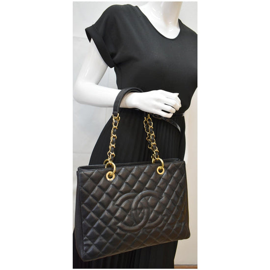 Grand shopping leather tote Chanel Black in Leather - 35154657