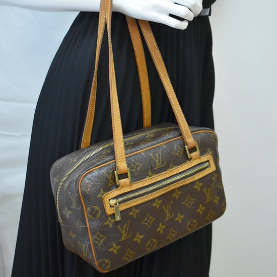 Louis Vuitton Cite Bag Monogram Canvas Brown in Coated Canvas/Leather with  Gold-tone - US