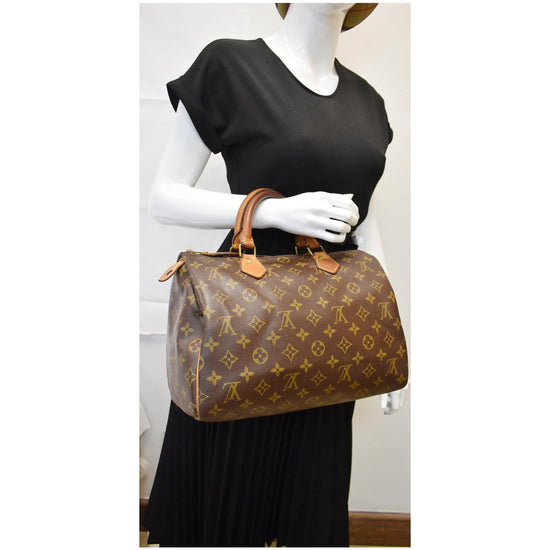 Sac Louis Vuitton speedy 30 Karakoram collection Brown Cloth ref.117149 -  Joli Closet