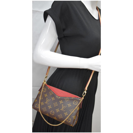 Louis Vuitton Red Monogram Canvas Pallas Clutch QJBCZC5VRB024