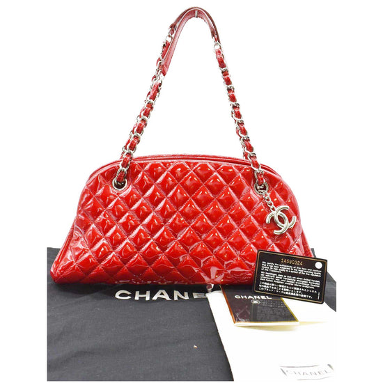 Chanel Mademoiselle Patent Leather Bowling Bag (SHG-36483) – LuxeDH