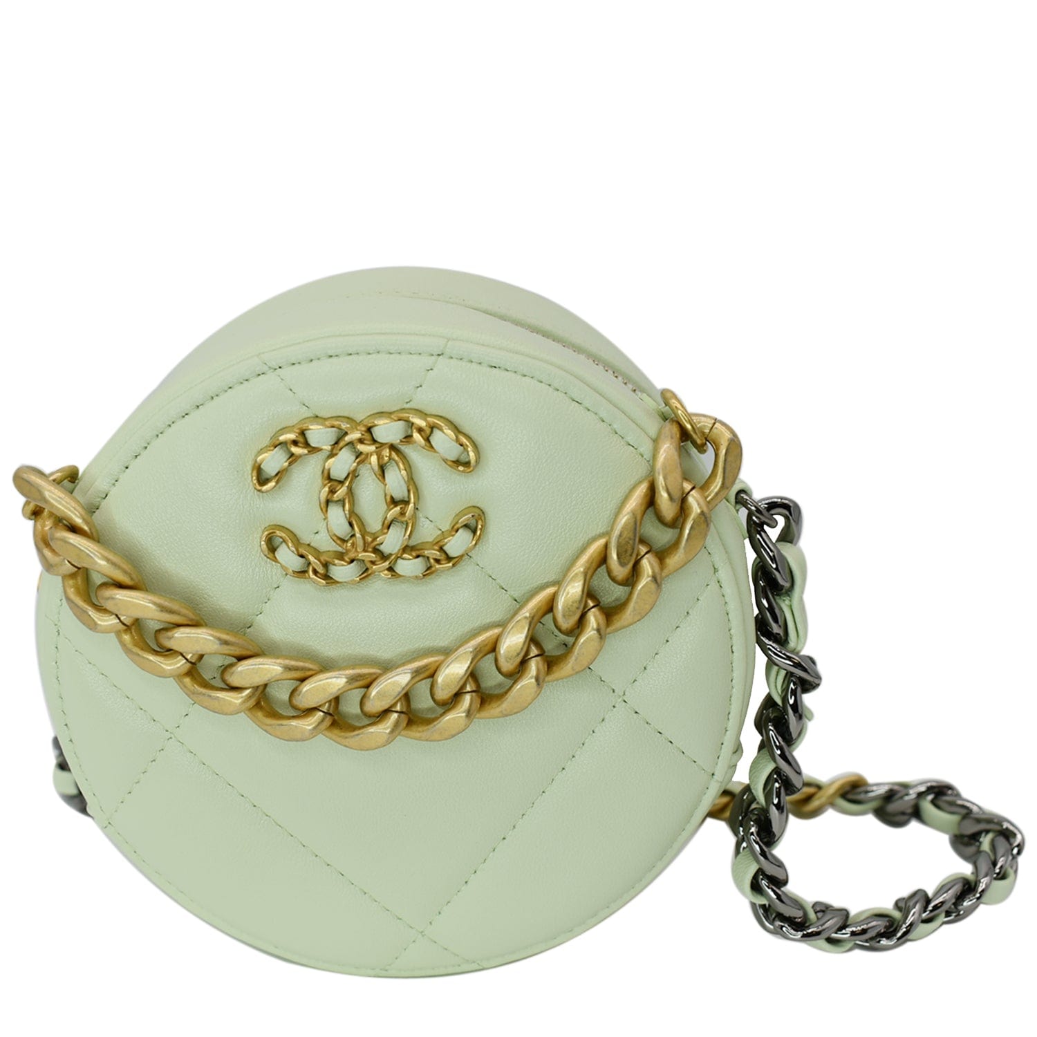 Chanel 19 Round Clutch w Chain  Mini Bags Handbags  The RealReal