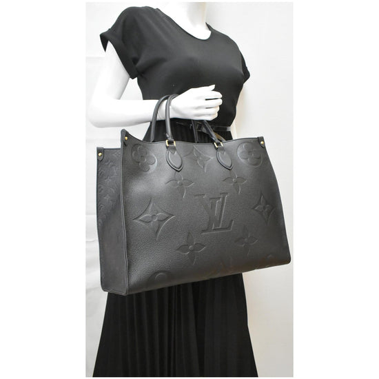 Louis Vuitton Black Monogram Empreinte Onthego GM Bag $3500+TAX