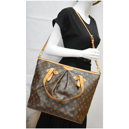 LOUIS VUITTON Palermo GM Monogram Canvas Tote Shoulder Bag Brown