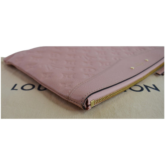 Louis Vuitton Pink Leather Rose Ballerine Monogram Empreinte Daily Pouch  30lu76s at 1stDibs